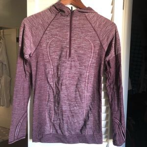 Lululemon Swiftly Wool Hooded Half Zip Size 8